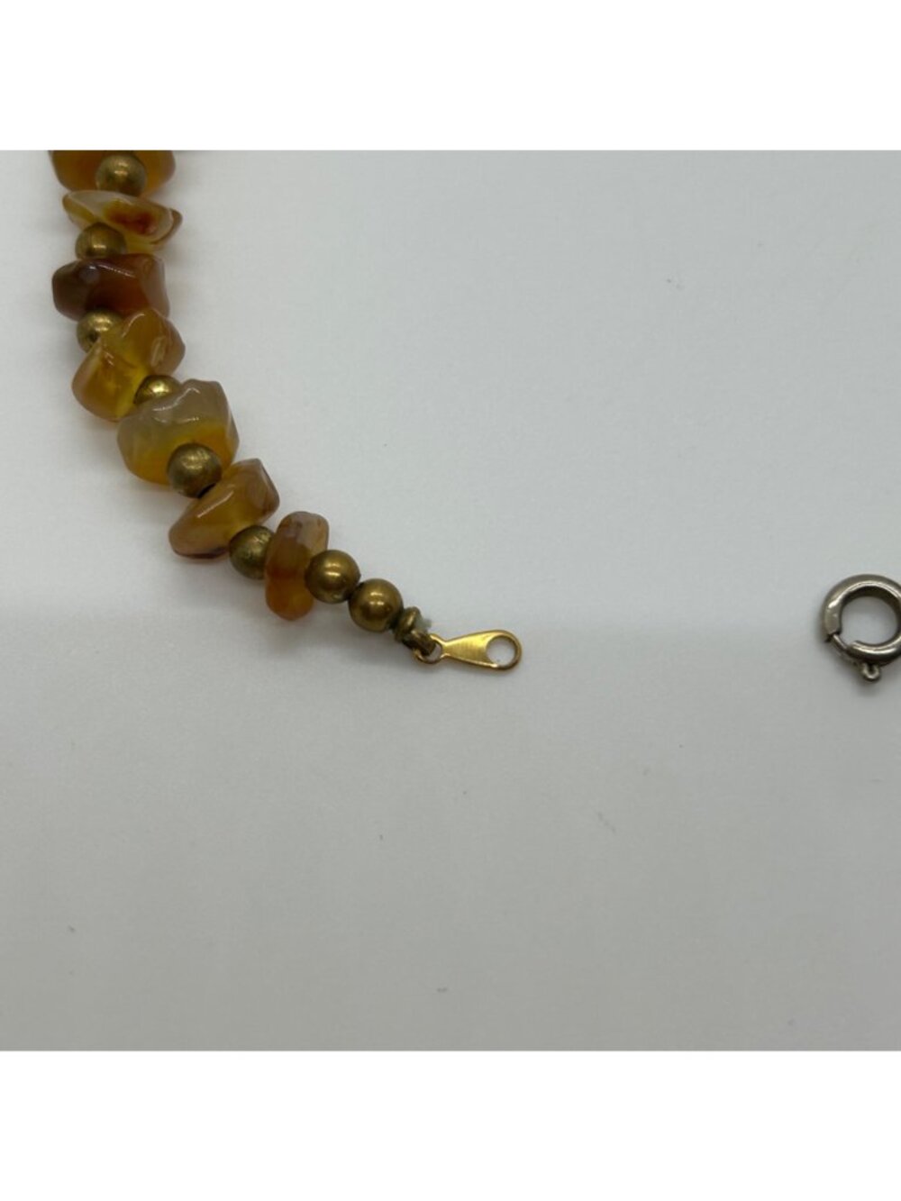 Vintage Amber Nugget Necklace Graduated Honey Chips Gemstone Boho Statement - Picture 11 of 16